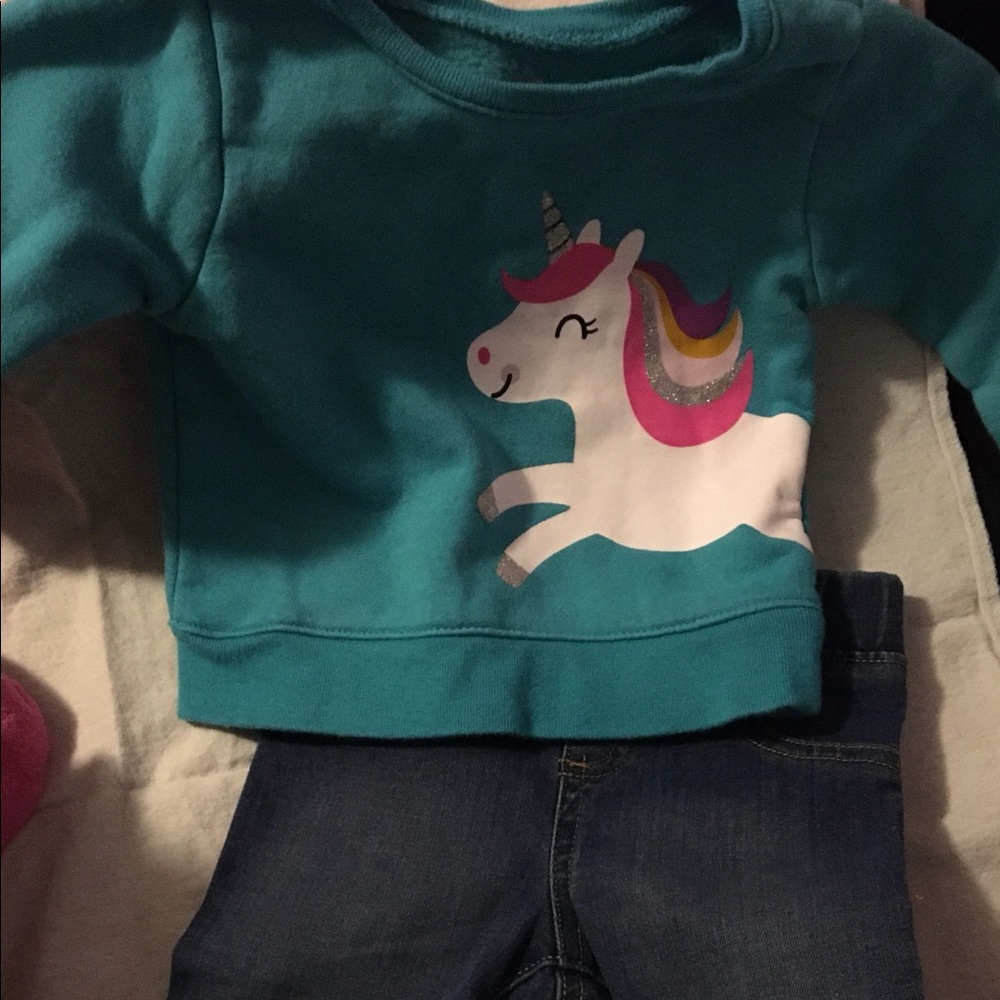 Matching toddler girls outfit